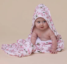 Load image into Gallery viewer, Snuggle Hunny Hooded Towel - Alice's Tea Party, or Cherryblossom
