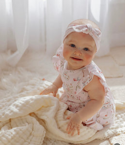 Snuggle Hunny  Organic Dress - Alice's Tea Party,  White Rabbit or Golden Flower