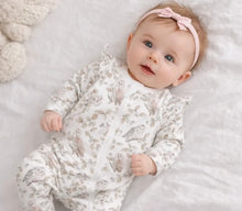 Load image into Gallery viewer, Aster &amp; Oak - Barn Owl Zip Romper - White
