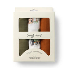 Load image into Gallery viewer, Snuggle Hunny 3 pack Muslin Wraps - Dog Park,Blushing Beauty or Diggers

