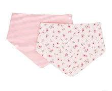 Load image into Gallery viewer, All4 Ella - Bandana Bibs - Pink Petals, Rainbow Dreams,Bright Floral,Gingham Strawberry,Lilac Rainbows,
