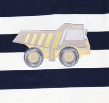 Load image into Gallery viewer, Korango Truck Applique Tee - Navy Stripe
