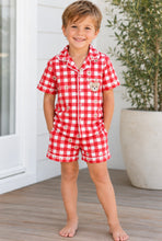 Load image into Gallery viewer, Hux Baby Red/white Gingham pyjamas
