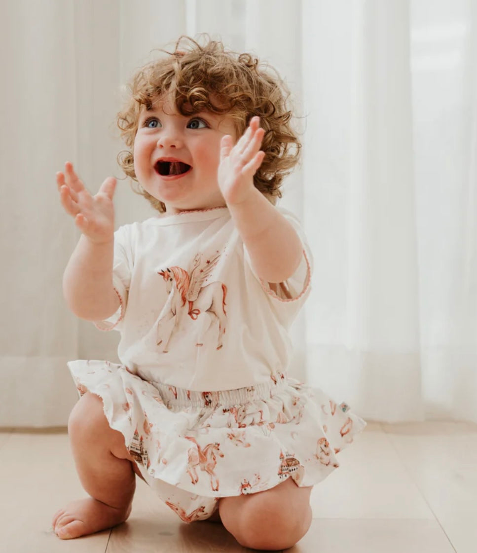 Confetti Kidz - Puff Sleeve Print Sleeve - Magical Unicorns