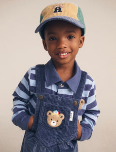 Huxbaby - Peeping Hux Blue Stripe Polo - Blue