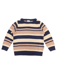 Korango - Striped Sweater - Navy