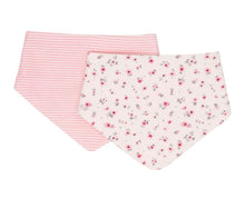 Load image into Gallery viewer, All4 Ella - Bandana Bib - Reversible - Scallop, Sweet Butterfly, Gingham Pink, Pink Petals
