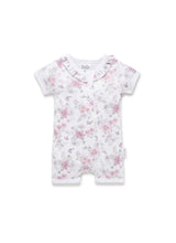 Load image into Gallery viewer, Aster &amp; Oak - Daisy Floral Short Sleeve Zip Romper
