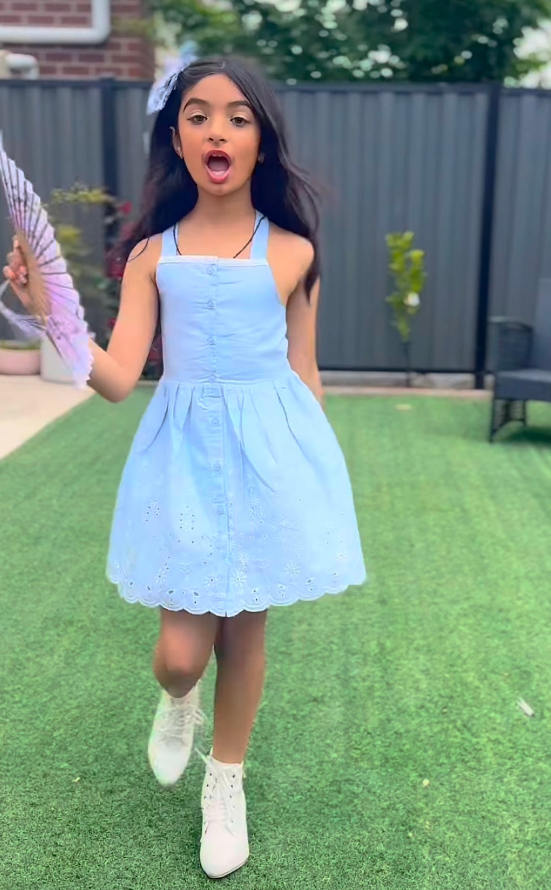 Bebe - Zara Embroidered Dress - sky blue Mod Bodz Children's Boutique Bebe - Zara Embroidered Dress - sky blue Mod Bodz Children's Boutique