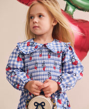 Load image into Gallery viewer, Hux Baby - Cherry Gingham Shirred Dress
