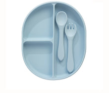 Load image into Gallery viewer, Living Textiles - Feeding set - Dusty Blue
