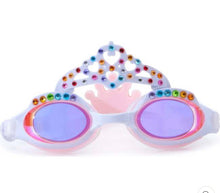 Load image into Gallery viewer, Sal &amp; Be - Bling 20 Swim Goggles - White Cherry Blossom, Jawsome,Jetaime,Princess Crown,Serpent, Shore - Seashell Pink, Tropical Tanzanite,prehistoric Times - Carnivore, Cake whoopie pie,Multi, Draco the Dragon, Strange Things
