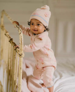 Bebe/Fox & Finch - Midnight Daisy Knitted Romper - Multi