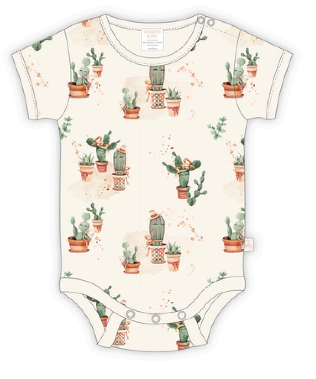 Confetti Kidz - Bamboo bodysuit - Happy Cactus