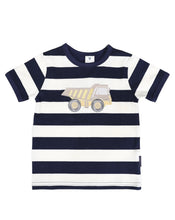 Load image into Gallery viewer, Korango Truck Applique Tee - Navy Stripe
