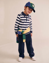 Load image into Gallery viewer, Hux Baby - Varsity Hux Polo - Navy/Almond Milk
