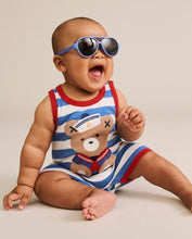 Load image into Gallery viewer, Hux Baby - Nautical stripe Sitting Sleeveless Romper
