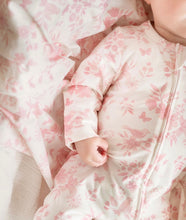 Load image into Gallery viewer, Bebe/Fox &amp; Finch - Fern Birds Organic Long Sleeve Zipsuit - Fern Birds print
