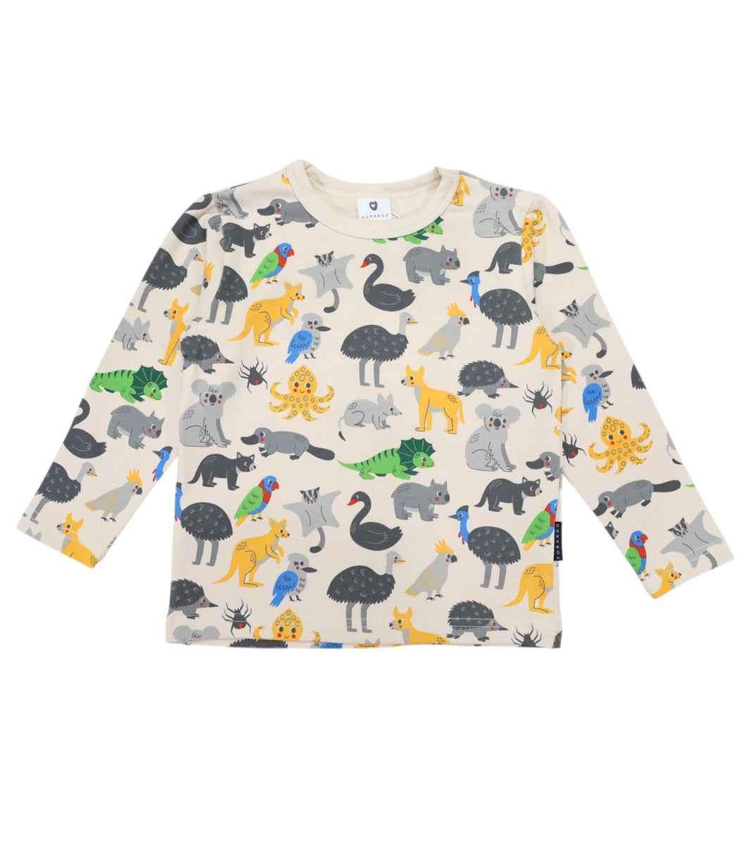 Korango - Australian Animal Tee - Beige