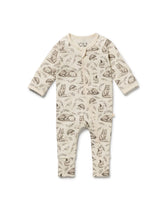 Load image into Gallery viewer, Wilson &amp; Frenchy - Long Sleeve Organic Cotton Zipsuit - Foxglove or Wolly Whales
