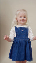 Load image into Gallery viewer, Aster &amp; Oak - Bow Denim Pini Dress -
