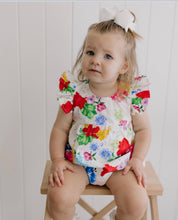 Load image into Gallery viewer, Milky- Hibiscus Poplin Playsuit
