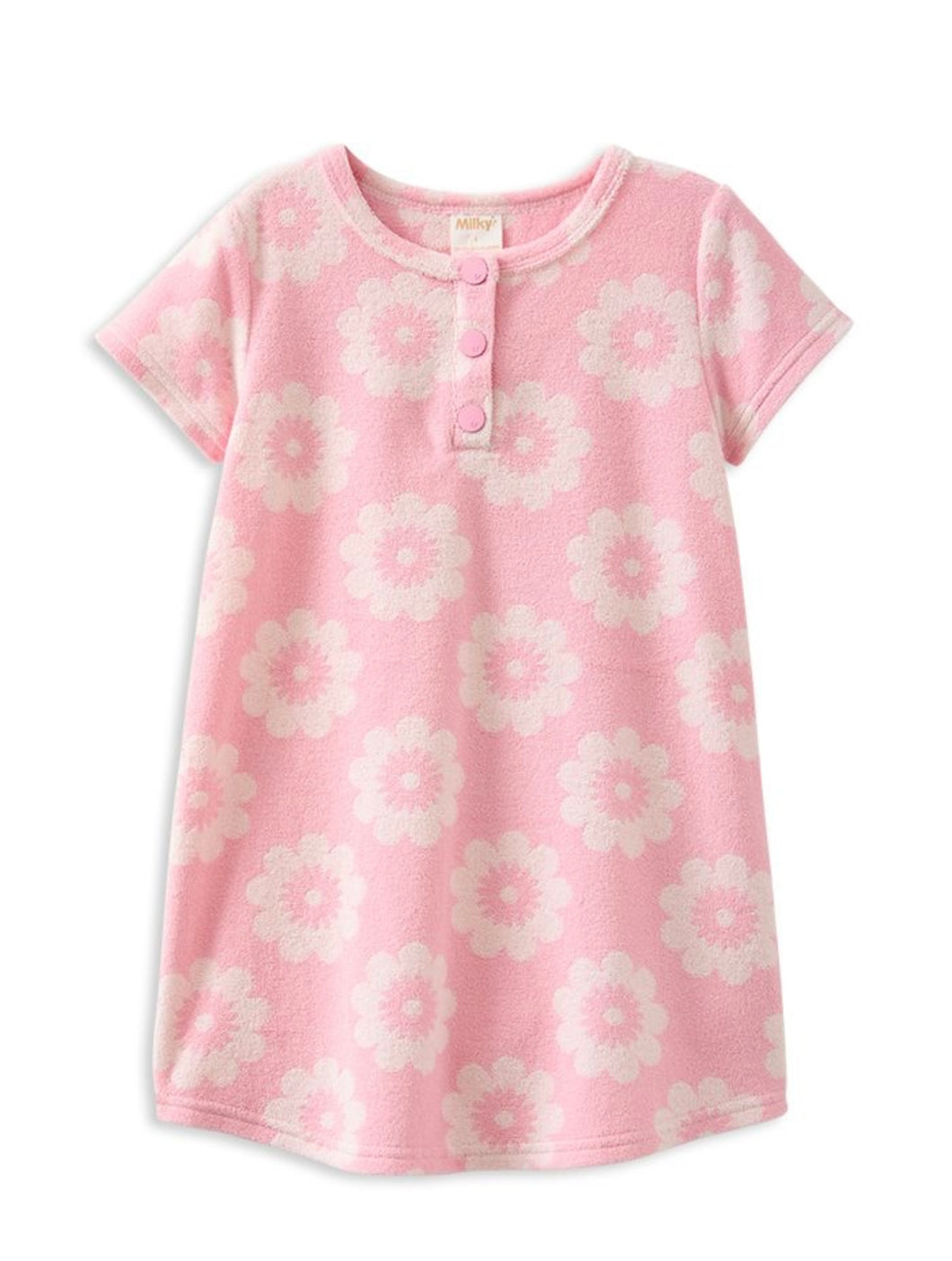 Milky Floral towelling dress