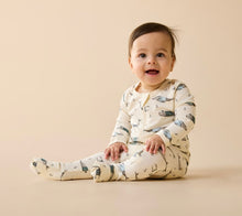 Load image into Gallery viewer, Wilson &amp; Frenchy - Long Sleeve Organic Cotton Zipsuit - Foxglove or Wolly Whales
