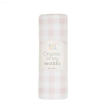 Load image into Gallery viewer, All4 Ella - Jersey Swaddle - Blue Gingham or Pink Ginghan
