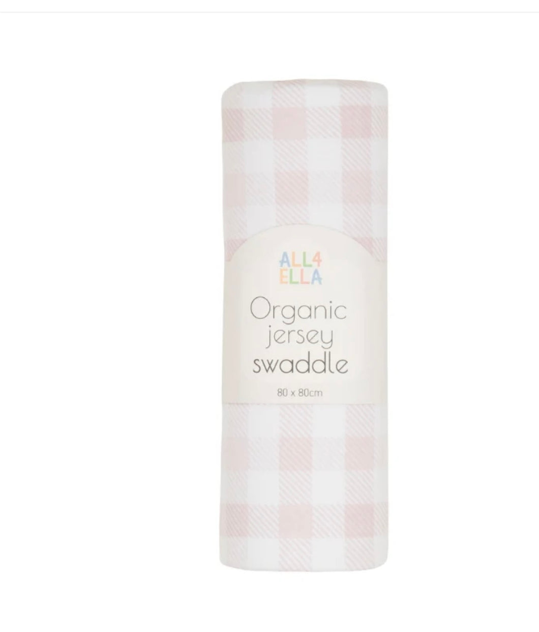 All4 Ella - Jersey Swaddle - Blue Gingham or Pink Ginghan