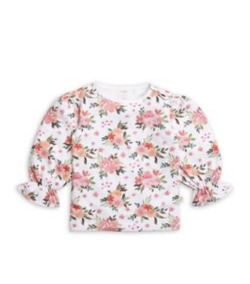 Tiny Twig - Frill Sleeve Tee - Winter Bouquet