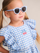 Load image into Gallery viewer, Hux Baby - Dusty Blue Gingham Bow Dress
