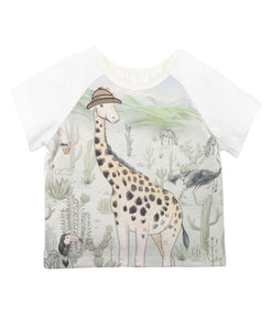 Bebe - Ellis Giraffe Tee - Cloud