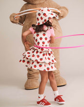 Load image into Gallery viewer, Hux Baby - Strawberry Tiered Pinafore
