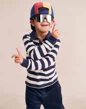 Load image into Gallery viewer, Hux Baby - Varsity Hux Polo - Navy/Almond Milk

