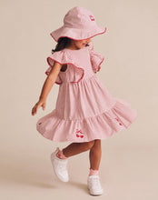 Load image into Gallery viewer, Hux Baby - Cherry Pie stripe Dress - Cherry/almond milk
