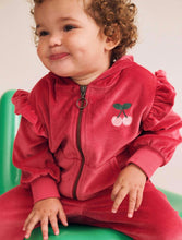 Load image into Gallery viewer, Hux Baby - Very Cherry Velour Zip up Hoodie or Trackpant - Cherry
