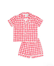Load image into Gallery viewer, Hux Baby Red/white Gingham pyjamas
