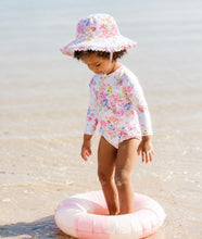Load image into Gallery viewer, Bebe/Fox Finch Bianca Swimhat or Long Sleeve Sunsuit with nappy pant
