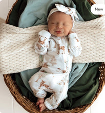 Load image into Gallery viewer, Snuggle Hunny - long sleeve zip suits - Woodlands, Flopsy Bunny or Fairygarden
