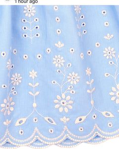 Bebe - Zara Embroidered Dress - sky blue