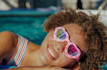 Load image into Gallery viewer, Sal &amp; Be - Bling 20 Swim Goggles - White Cherry Blossom, Jawsome,Jetaime,Princess Crown,Serpent, Shore - Seashell Pink, Tropical Tanzanite,prehistoric Times - Carnivore, Cake whoopie pie,Multi, Draco the Dragon, Strange Things
