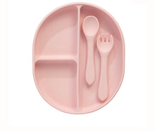 Load image into Gallery viewer, Living Textiles - Feeding set - Dusty Blue
