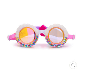 Sal & Be - Bling 20 Swim Goggles - White Cherry Blossom, Jawsome,Jetaime,Princess Crown,Serpent, Shore - Seashell Pink, Tropical Tanzanite,prehistoric Times - Carnivore, Cake whoopie pie,Multi, Draco the Dragon, Strange Things