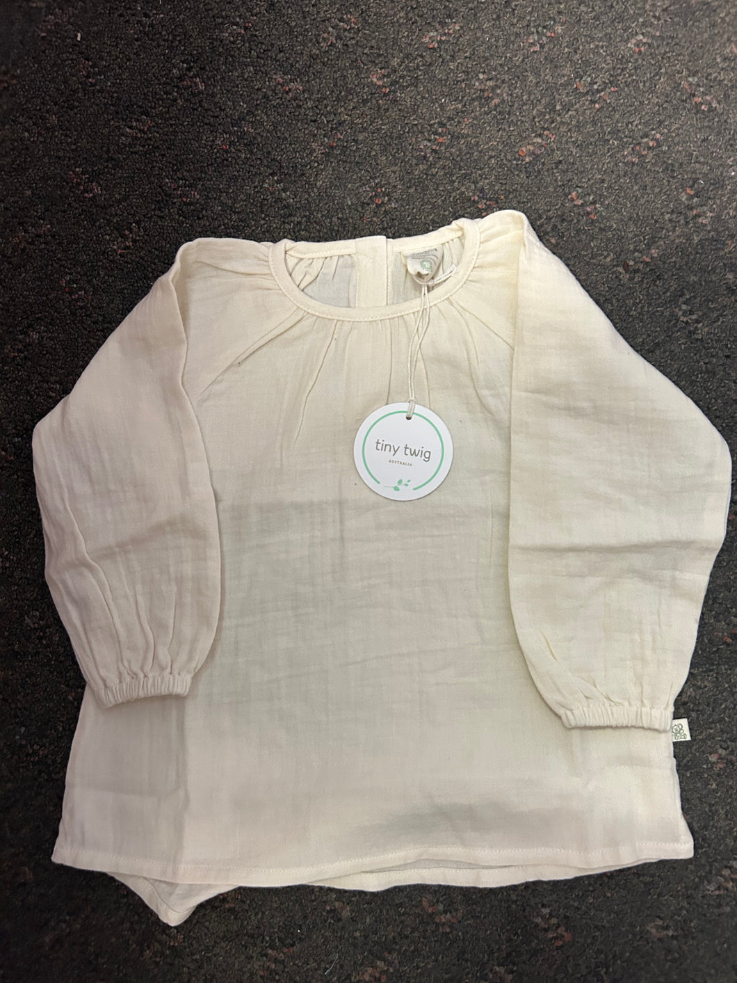 Tiny Twig - Crinkle Muslin Boho Top - Birch