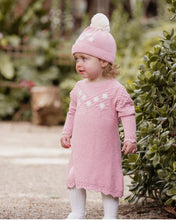 Load image into Gallery viewer, Bebe/Fox &amp; Finch - Winnie Hand Embroidered Organic Knit Dress - Pink Marle
