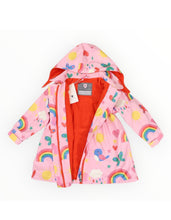 Load image into Gallery viewer, Korango Raincoats- Spring Rainbow, Aussie Animal (Beige) or Strawberries/Sprinkles or On the Farm
