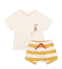 Load image into Gallery viewer, Bebe/Fox &amp; Finch Sway Organic Wide rib Shorts &amp; Tee SET

