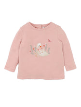 Load image into Gallery viewer, Bebe/Fox &amp; Finch - Emmy Ducks &amp; Flowers Long Sleeve Tee - Dusty Rose
