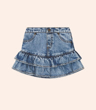 Load image into Gallery viewer, Hux Baby - Dreamy Denim Tirered Skirt
